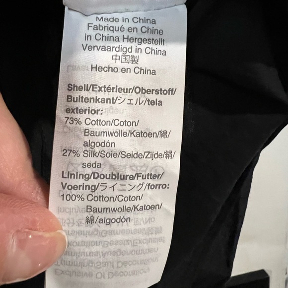 J. Crew Flutter-sleeve top cotton silk voile Black size S lace trim ruffleneck - Picture 10 of 12